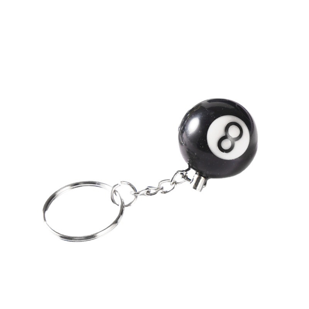 Mini Billiard Ball Keychain - Black No. 8