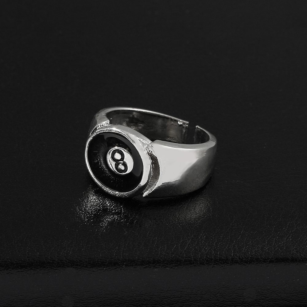 Stylish Adjustable Black Billiards Ring for All