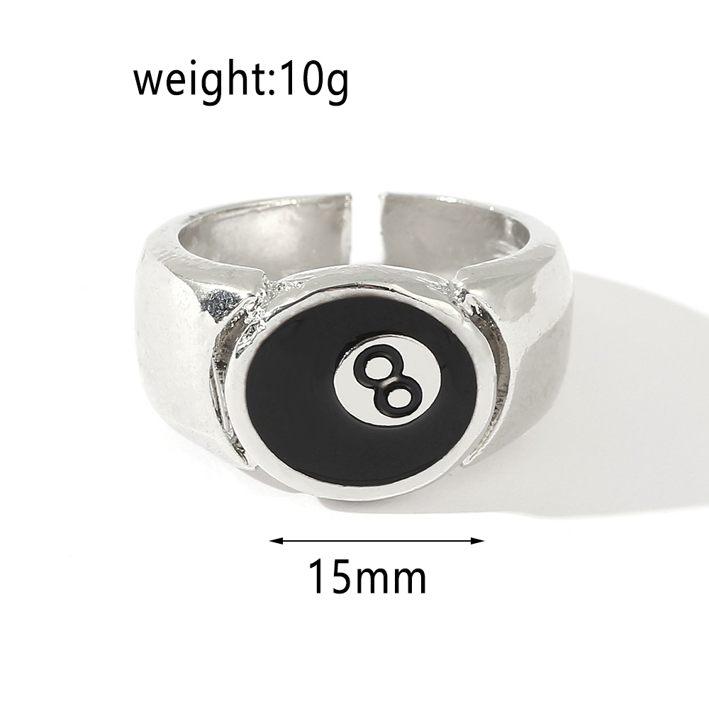 Stylish Adjustable Black Billiards Ring for All