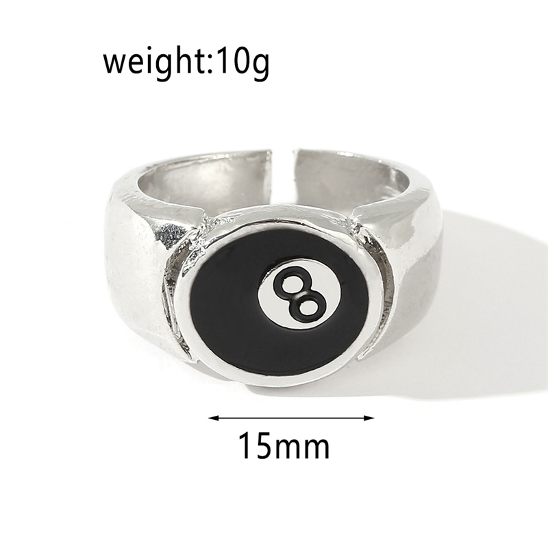Stylish Adjustable Black Billiards Ring for All