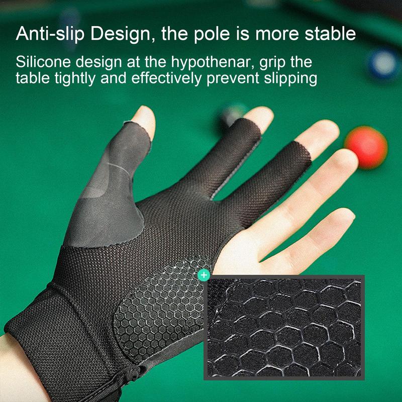 High-Quality Anti-Slip Billiard Gloves - 3 Fingers