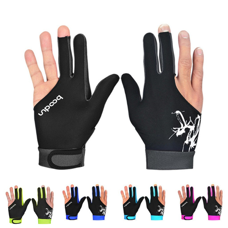 Breathable Three-Finger Billiard Glove for Left Hand