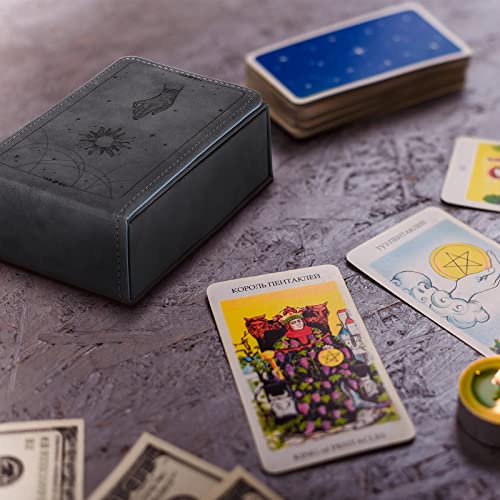 Moon Design Tarot Card Holder in PU Leather