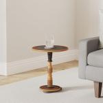 Boho Blue Round Table for Living Room