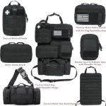 Tactical Molle Car Seat Organizer with 5 Pouches