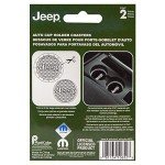Jeep Logo Cup Holder Coaster Set - Black
