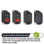 Jeep Wrangler Flip Key Fob Case - Red TPU