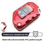 Jeep Wrangler Flip Key Fob Case - Red TPU