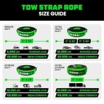 Rhino USA Heavy-Duty Recovery Tow Strap - 31,518lb