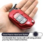 Jeep Wrangler Flip Key Fob Case - Red TPU