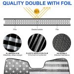 Jeep Windshield Sun Shade with American Flag Design