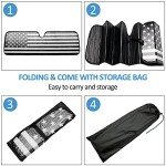 Jeep Windshield Sun Shade with American Flag Design