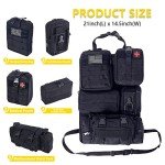Tactical Car Seat Organizer with 5 Detachable Pouches