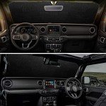 Jeep Windshield Sun Shade with American Flag Design