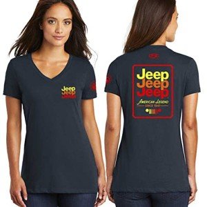 Jeep Echo 1941 Logo Women's V-Neck T-Shirt