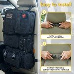 Tactical Car Seat Organizer with 5 Detachable Pouches