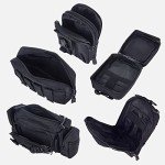Tactical Car Seat Organizer with 5 Detachable Pouches