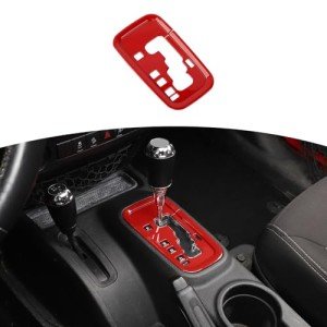 Red Gear Shift Panel Trim for Jeep Wrangler JK