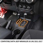 RT-TCZ Orange Gear Shift Panel Trim for Jeep JK