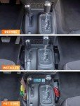 Jeep JK Gear Shift Console Organizer with USB Slot