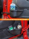 Savadicar Door Storage Pockets for Jeep Wrangler JK