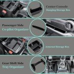 BAOLIVE Center Console Organizer Set for Jeep Wrangler and Gladiator