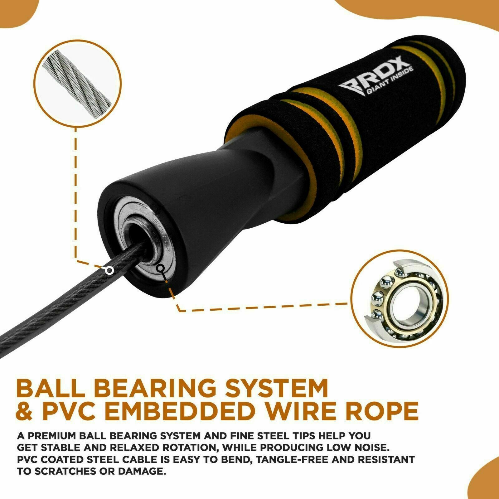 RDX Weighted Speed Jump Rope for MMA Fitness