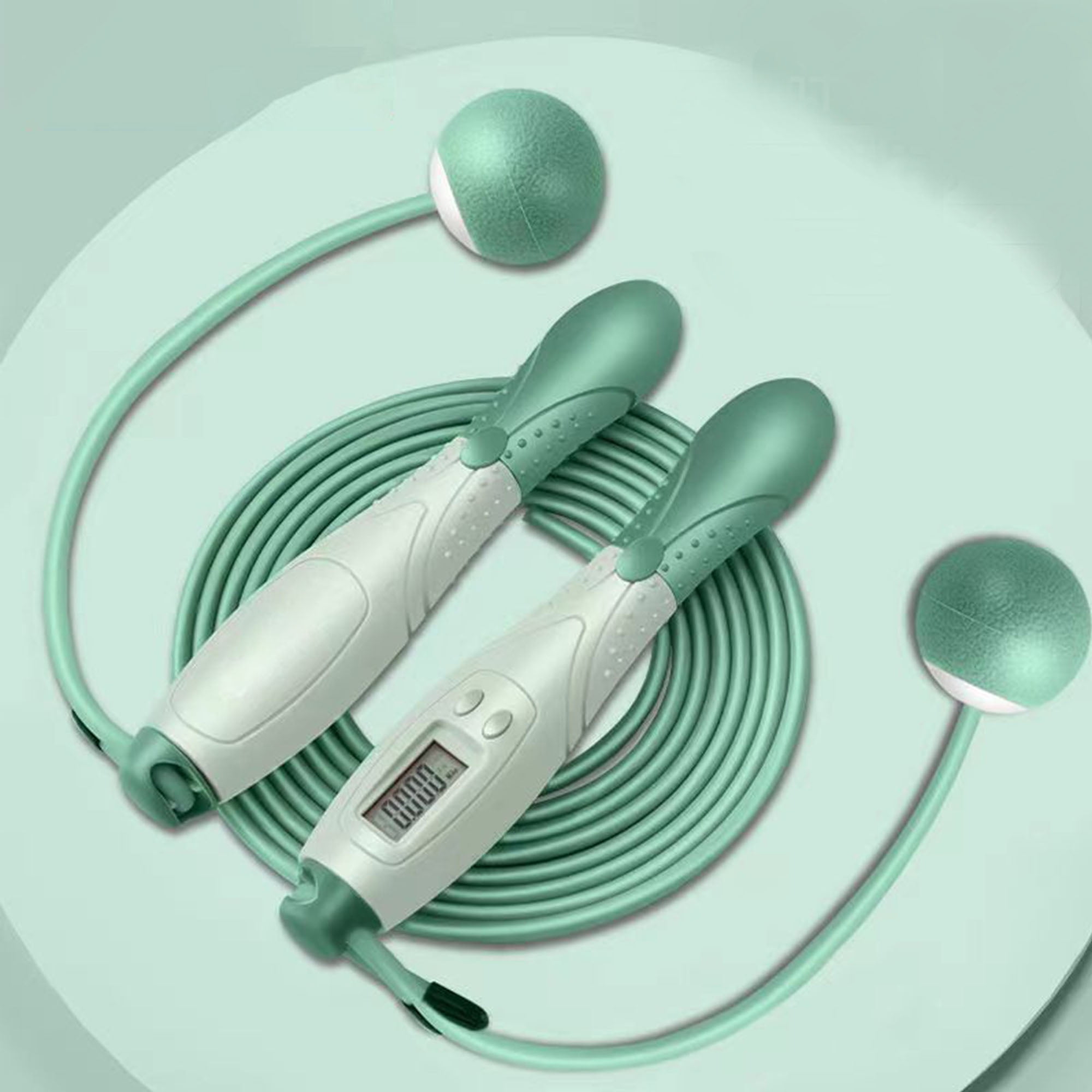 Weighted Cordless Jump Ropes with Digital Counter