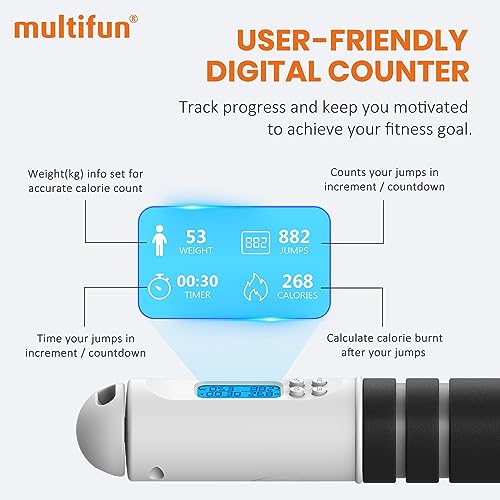 Adjustable Speed Jump Rope with Calorie Counter