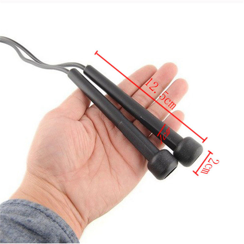 Black 9ft Plastic Handle Speed Jump Rope