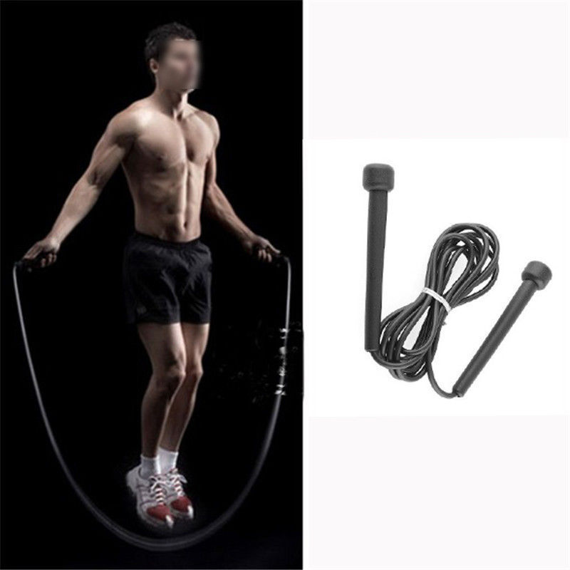Black 9ft Plastic Handle Speed Jump Rope