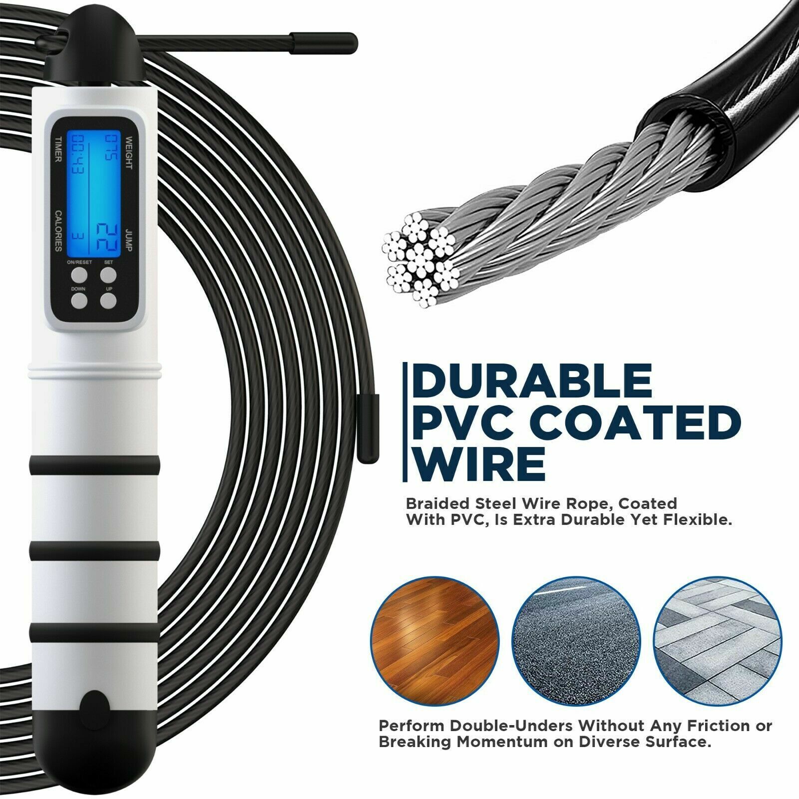 RDX Weighted Jump Rope with Digital Counter
