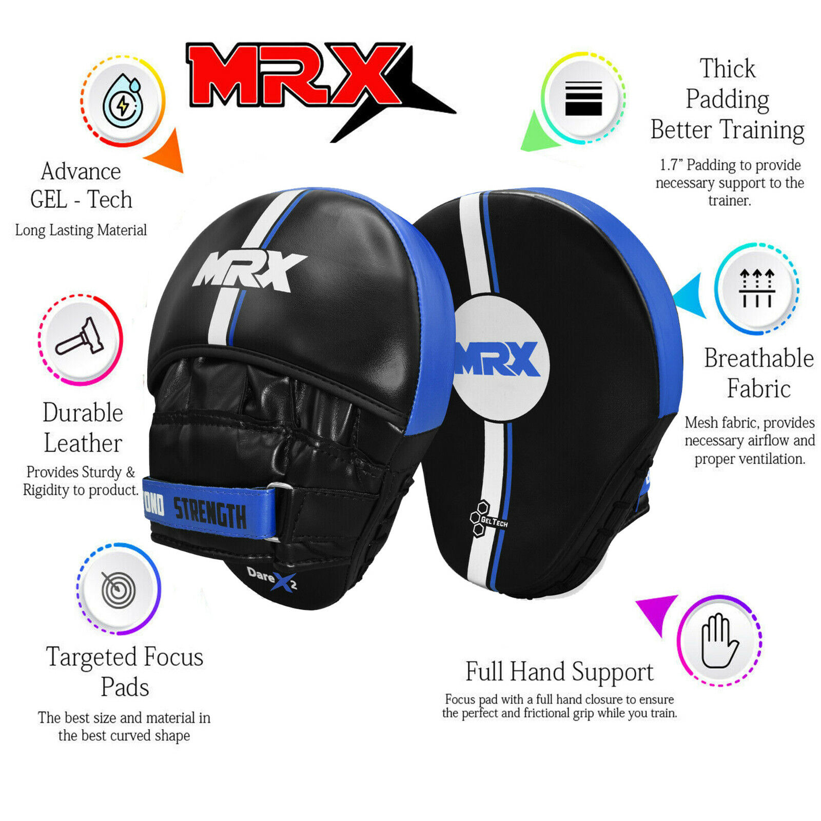 MRX Focus Pad Boxing Mitts Kick Glove