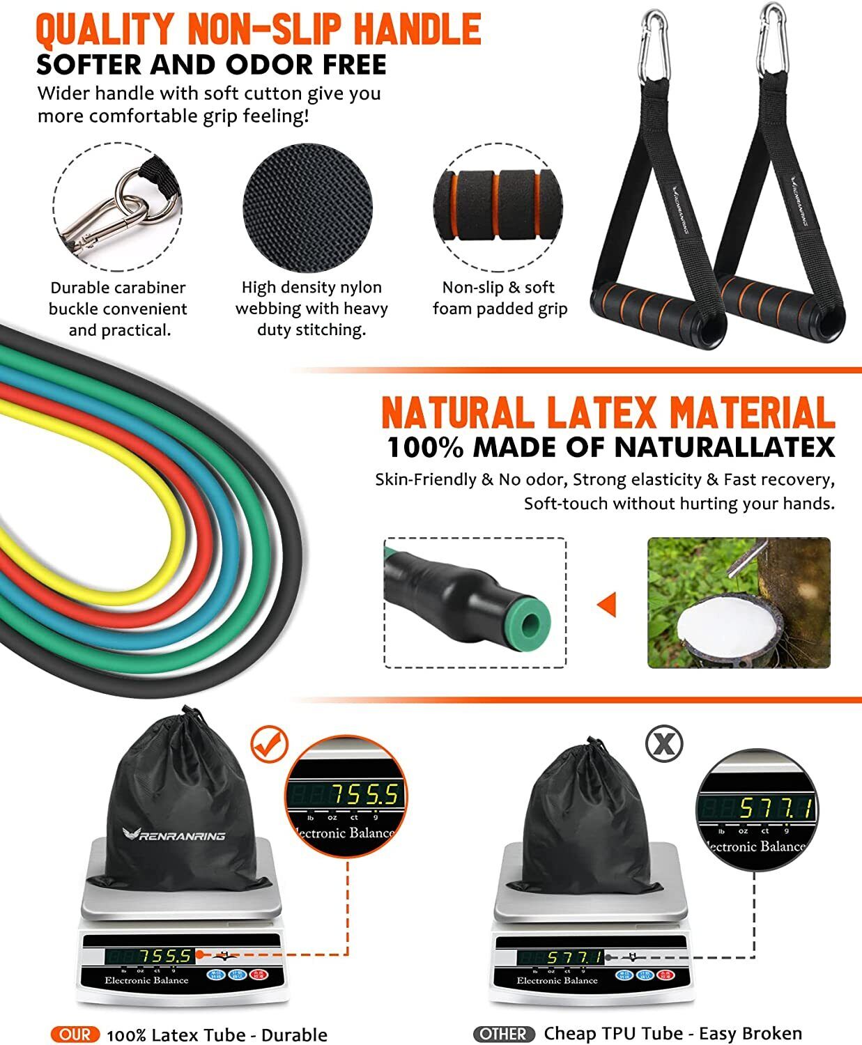 11-Piece Resistance Band Set for Workout and Fitness