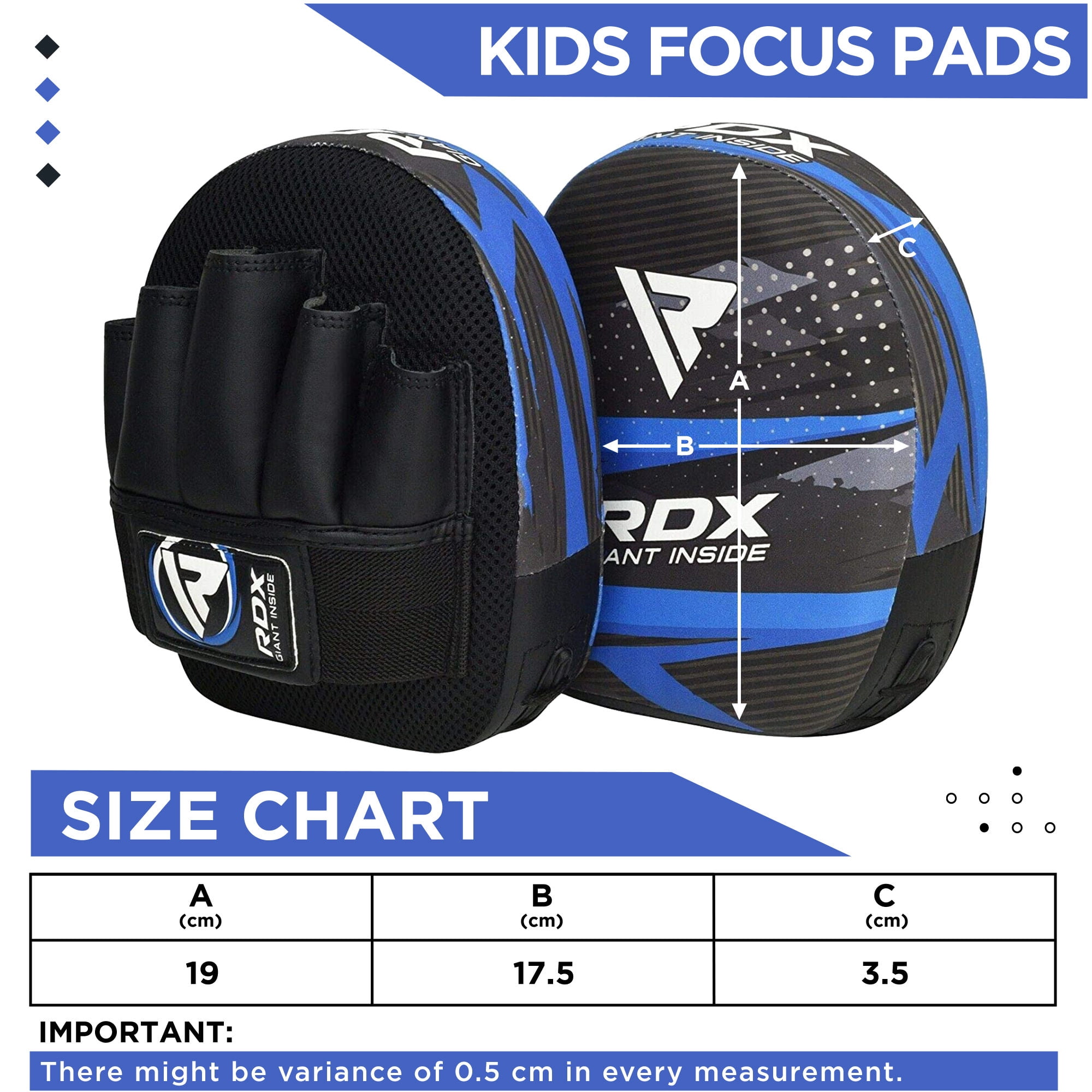 RDX Kids Blue Boxing Focus Punch Mitts