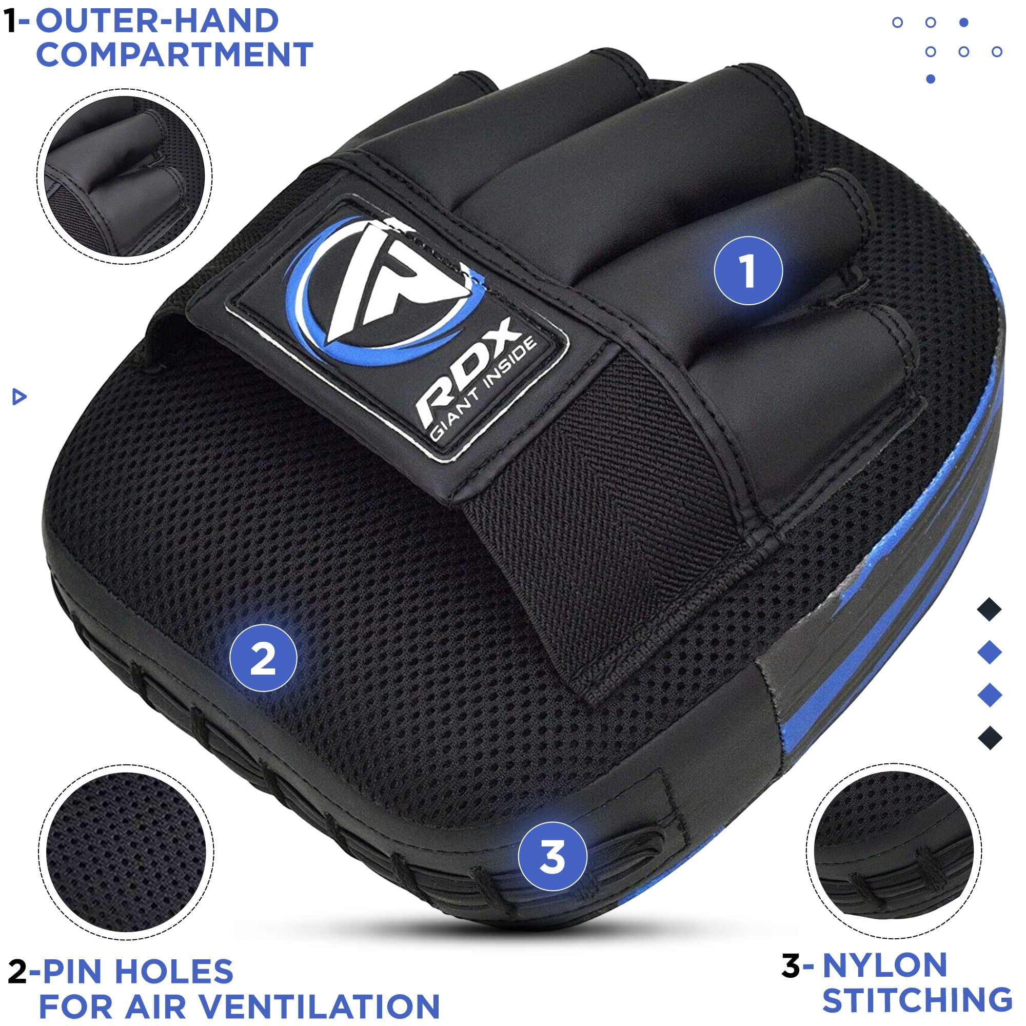 RDX Kids Blue Boxing Focus Punch Mitts