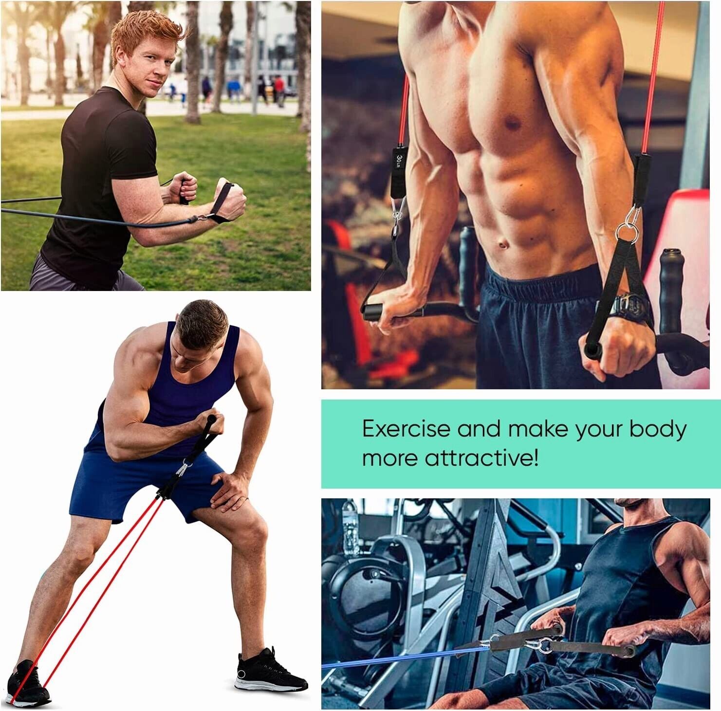 11-Piece Resistance Band Set for Home Workouts