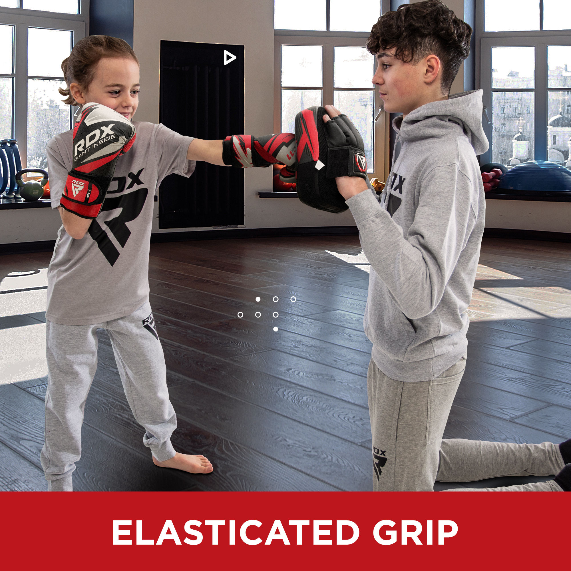 RDX Junior Maya Hide Boxing Set: Pads & Gloves