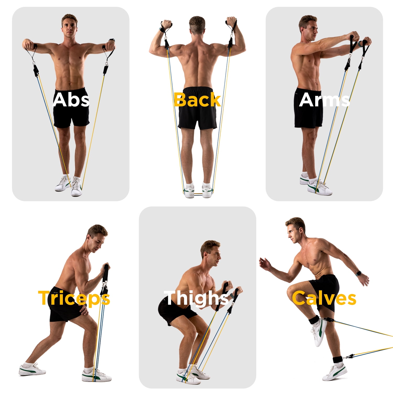 150lb Resistance Bands with Handles and Anchor