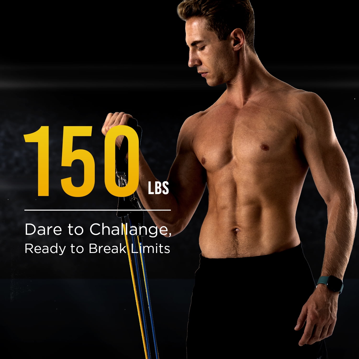 150lb Resistance Bands with Handles and Anchor