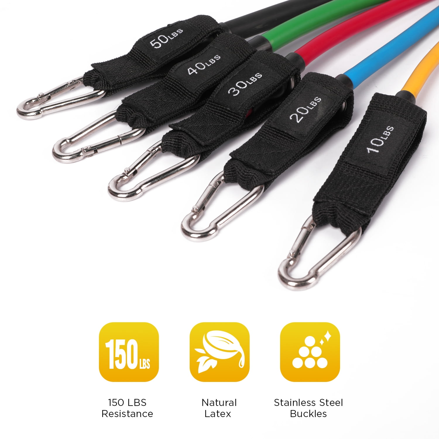 150lb Resistance Bands with Handles and Anchor