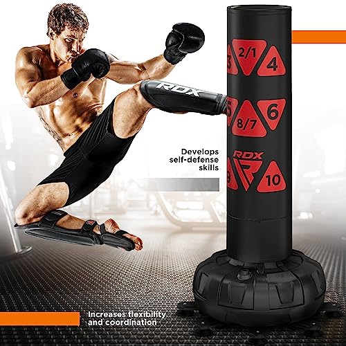 RDX Kickboxing Shin Guards, Premium Leather, Black