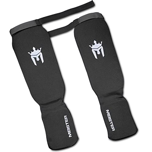 Meister MMA Shin Guards - Black (Large/X-Large)