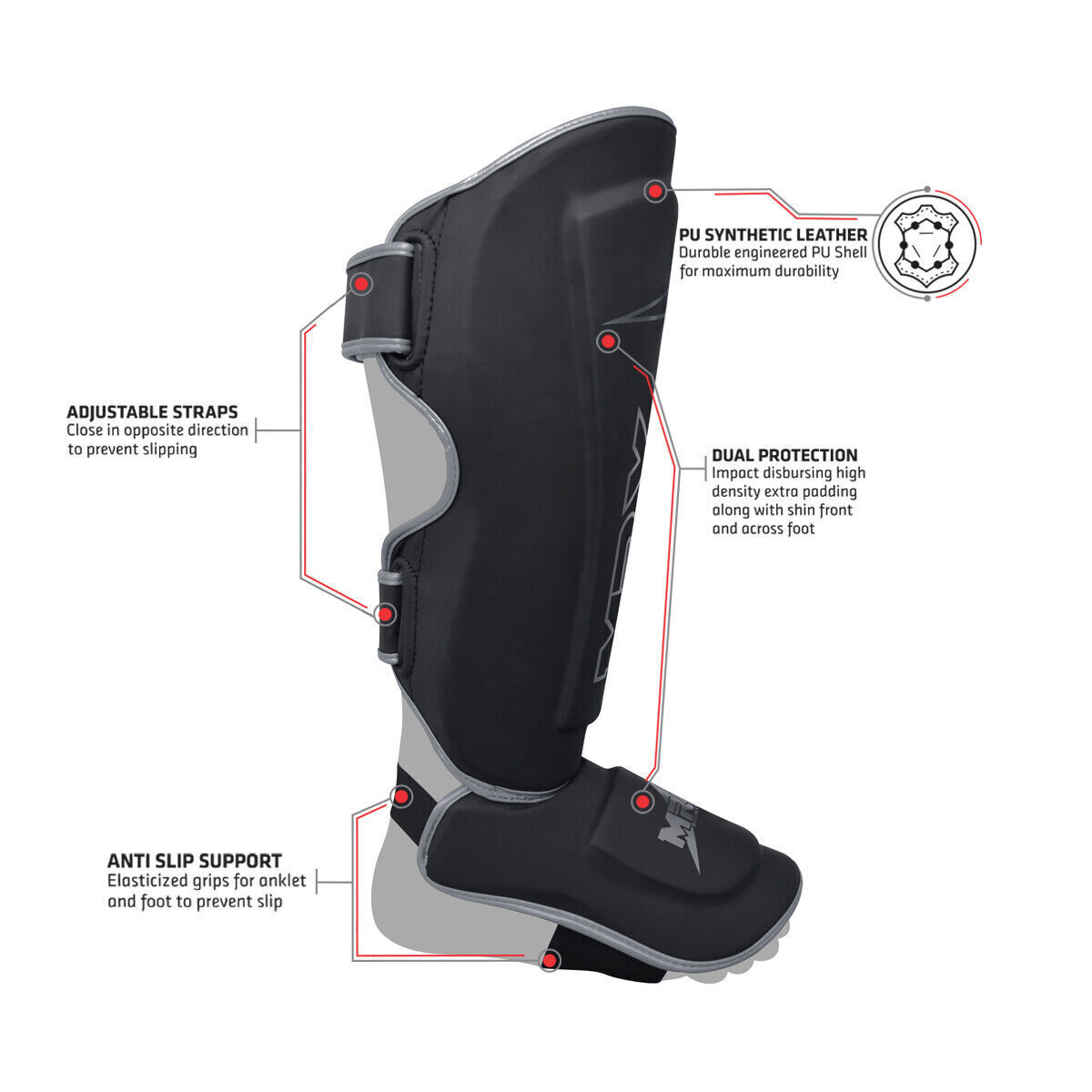 Boxing Guard for MMA Kick Thai Shin Pads