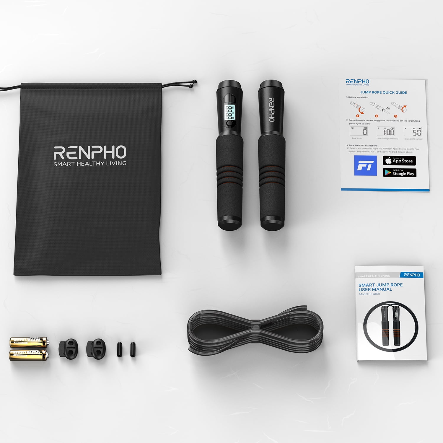 Smart Jump Rope with App Data Analysis and LCD Display