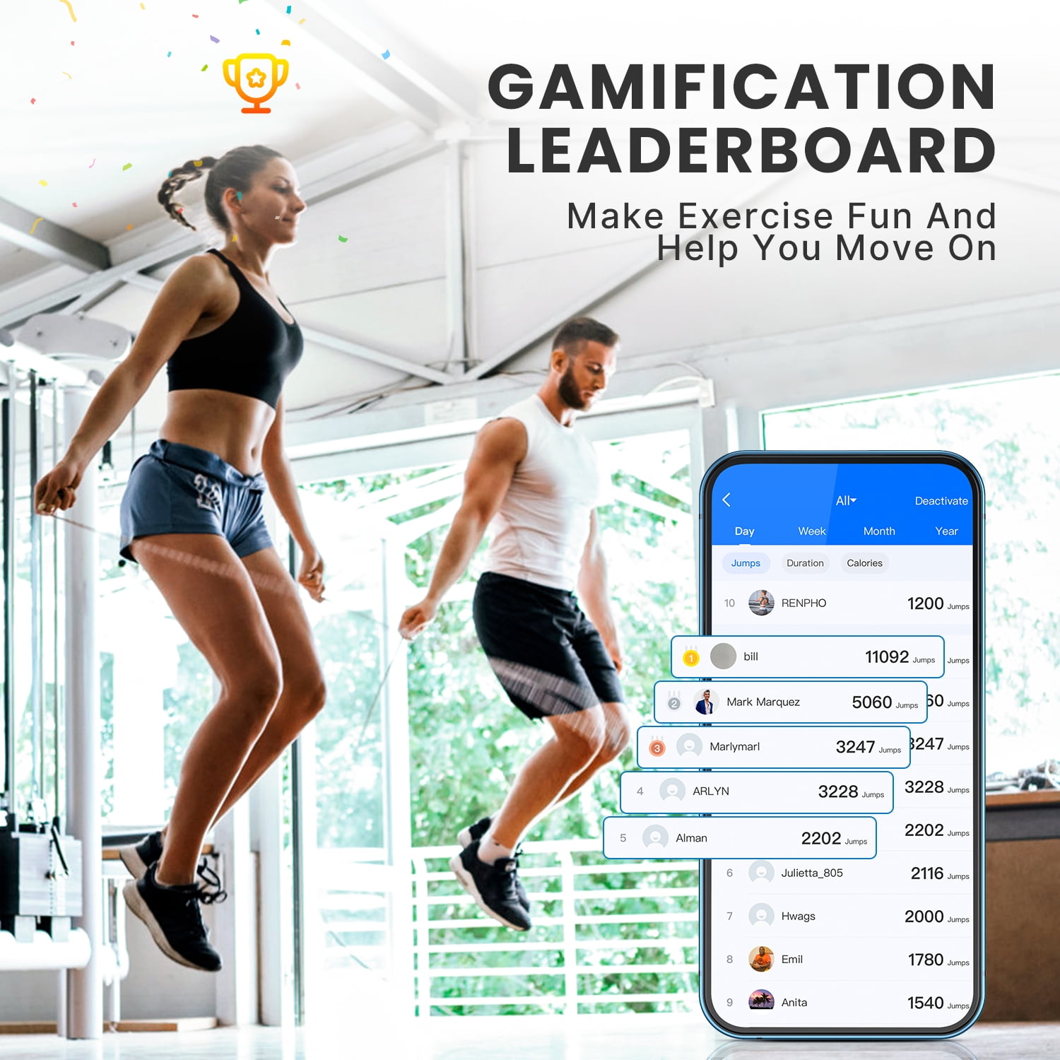 Smart Jump Rope with App Data Analysis and LCD Display