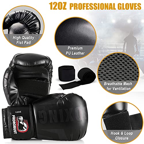 4ft Prorobust Punching Bag Set with 12OZ Gloves