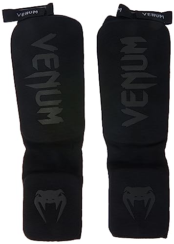 Black Venum Kontact Shinguards - One Size