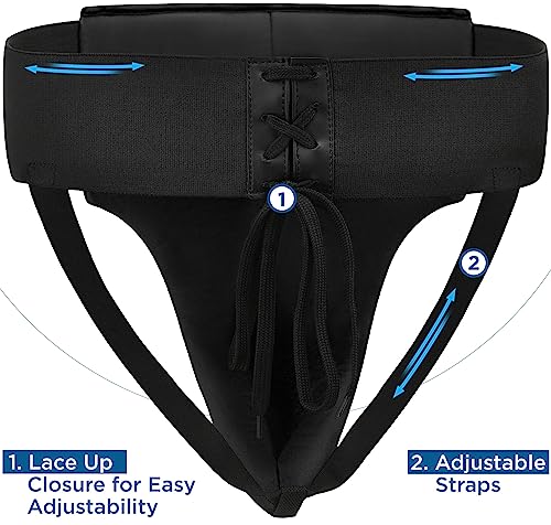 RDX Groin Protector: Boxing, Muay Thai, MMA (Black, Large)