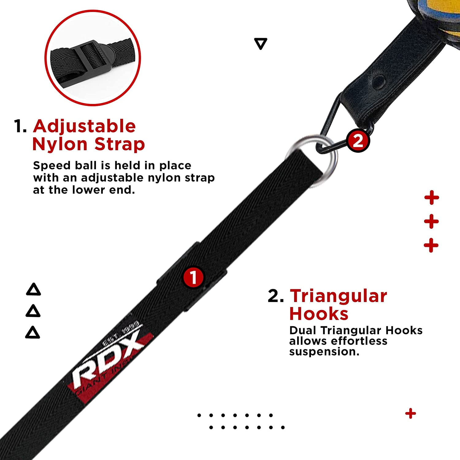 RDX Boxing Speed Ball Platform Adult, Double End Ball - Yellow